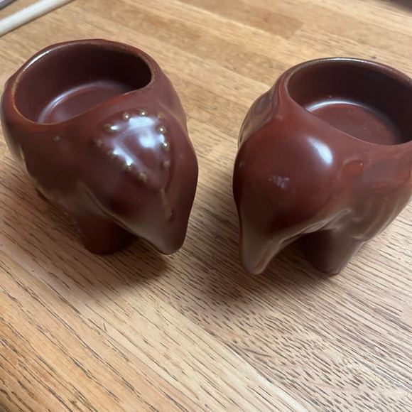 Set of two party lite elephant tea candle holders - Picture 3 of 15